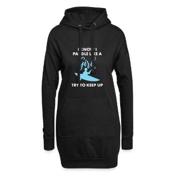 Kayak Kayak Paddle comme une fille - Sweat-shirt à capuche long Femme - noir - Devant