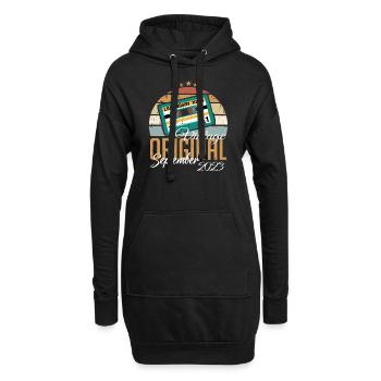 Septembre 2023 né Vintage Birthday Retro - Sweat-shirt à capuche long Femme - noir - Devant