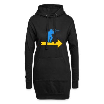 Paintball Gotcha Paintballspieler Markierer - Hoodie-Kleid - Schwarz - Vorne