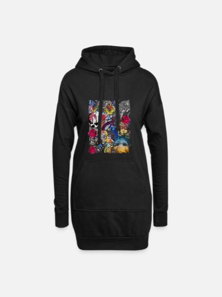 Pop Art - Hoodie Dress - black