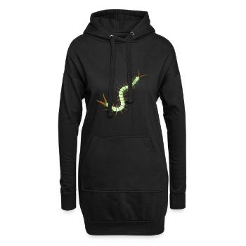 Skolopender insecte chenille Centipede toxique - Sweat-shirt à capuche long Femme - noir - Devant