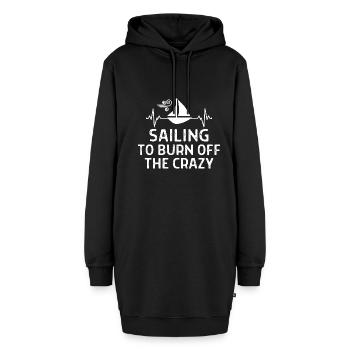 Seefahrer Segeln Seemann Capitän Geschenk Sprüche - Hoodie-Kleid - Schwarz - Vorne
