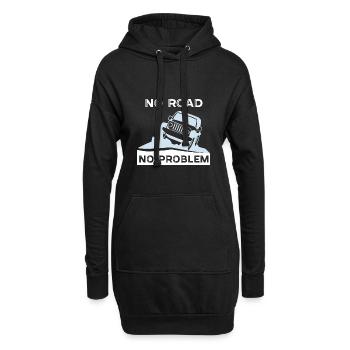 Pas de route Pas de problème 4x4 cadeau - Sweat-shirt à capuche long Femme - noir - Devant