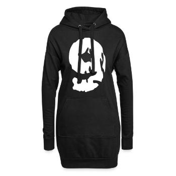 9 Zahl Trikot - Hoodie-Kleid - Schwarz - Vorne