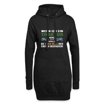 Traktor Erntezeit Traktor-Sprüche "Gülle fahren" - Hoodie-Kleid - Schwarz - Vorne