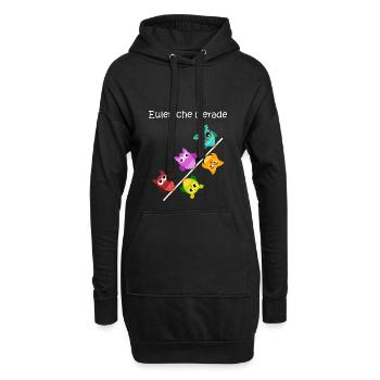 eulersche gerade, Eulen, Geschenk für Mathematiker - Hoodie-Kleid - Schwarz - Vorne