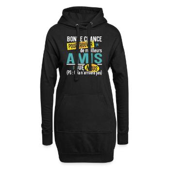 Ami Amie Amitié Cadeau Pote Copain Copine Collègue - Sweat-shirt à capuche long Femme - noir - Devant