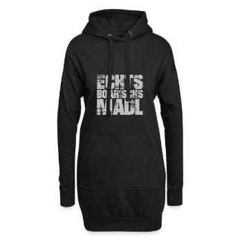 Echtes Boarisches Madl - Shirt für - Hoodie-Kleid - Schwarz - Vorne