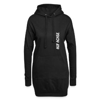 Auf Achse Unterwegs Weg T-Shirt Geschenkidee - Hoodie-Kleid - Schwarz - Vorne