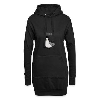 colombe - Sweat-shirt à capuche long Femme - noir - Devant