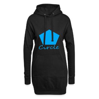 Wrong Circle Shape - Hoodie Dress - black - Front
