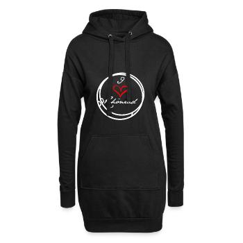 Rhönrad - Hoodie-Kleid - Schwarz - Vorne