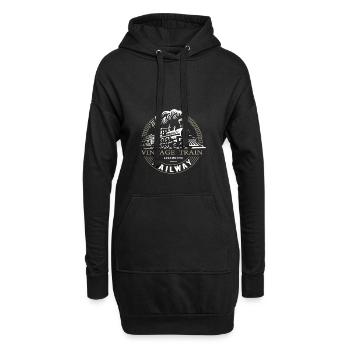 Locomotive, train, locomotive à vapeur - Sweat-shirt à capuche long Femme - noir - Devant
