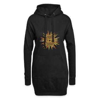 Sonnenschein Waldkind Du bist das Sonnenschein-Ges - Hoodie-Kleid - Schwarz - Vorne