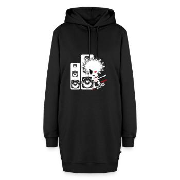 Teufel ROCK - Hoodie-Kleid - Schwarz - Vorne - AI Model Female 172 light (172cm)