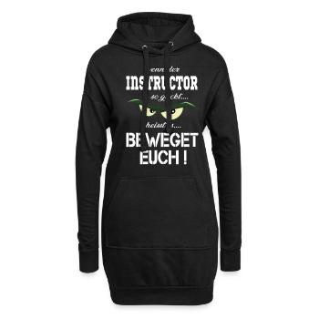 Instructor T-Shirt & Hoodie für Trainer - Hoodie-Kleid - Schwarz - Vorne