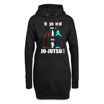 Le pouvoir du Ju-Jutsu - Chemise d'autodéfense - Sweat-shirt à capuche long Femme - noir - Devant
