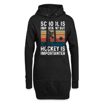 Hockey de hockey bâton de hockey de hockey bâton de hockey cadeau - Sweat-shirt à capuche long Femme - noir - Devant