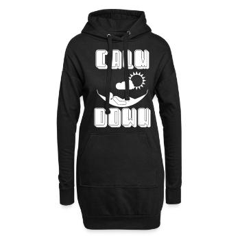 Détente et détente. Calme-toi - Sweat-shirt à capuche long Femme - noir - Devant