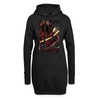 La saleté démoniaque floue - Sweat-shirt à capuche long Femme - noir - Devant