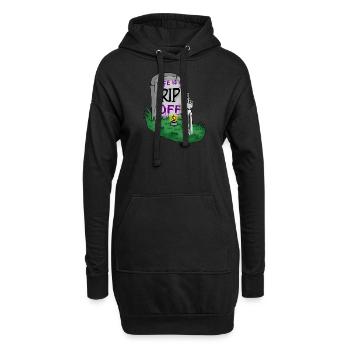 Rip Off Dark Humor Halloween Grave Cemetry Sarcasm - Hoodie Dress - black - Front