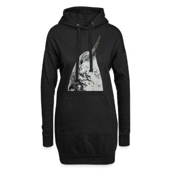 Narval - Sweat-shirt à capuche long Femme - noir - Devant