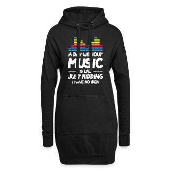 A Day Without Music - Hoodie-Kleid - Schwarz - Vorne