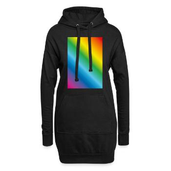 Flux arc-en-ciel - Sweat-shirt à capuche long Femme - noir - Devant