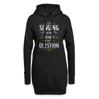 Singing Passion Musical Band - Sweat-shirt à capuche long Femme - noir - Devant