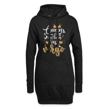 Vierge August Signe d’élément - Sweat-shirt à capuche long Femme - noir - Devant