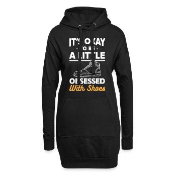 Schuhsammler Schuhliebhaber Mode Paar - Hoodie-Kleid - Schwarz - Vorne