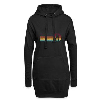Curling sur glace Curling Retro Cadeau - Sweat-shirt à capuche long Femme - noir - Devant