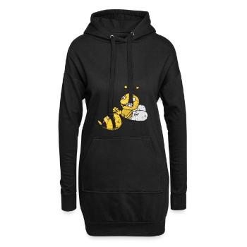 Retro Vintage Grunge Style Hornisse Wespe Bienen - Hoodie-Kleid - Schwarz - Vorne