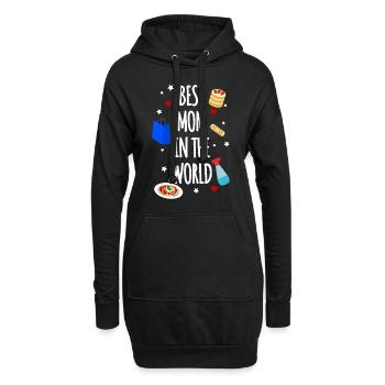 Beste Mama - Hoodie-Kleid - Schwarz - Vorne