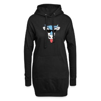 Vache Bavaroise - Sweat-shirt à capuche long Femme - noir - Devant