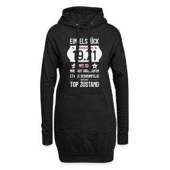 55. GEBURTSTAG 1971 EINZELSTÜCK PREISSCHILD - Hoodie-Kleid - Schwarz - Vorne