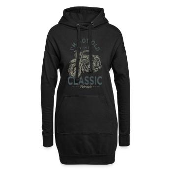 nicht alt Ich bin klassisches T-Shirt Motorrad - Hoodie-Kleid - Schwarz - Vorne
