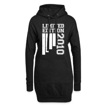 2010 Jubiläum geboren 2010 Limitierte Auflage - Hoodie-Kleid - Schwarz - Vorne