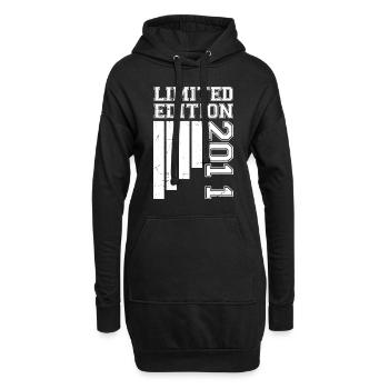 2011 Anniversaire Né En 2011 Édition Limitée - Sweat-shirt à capuche long Femme - noir - Devant