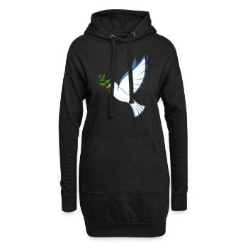 Taube - Hoodie-Kleid - Schwarz - Vorne