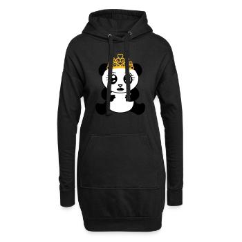 weiblich maedchen prinzessin krone koenigin schoen - Hoodie-Kleid - Schwarz - Vorne
