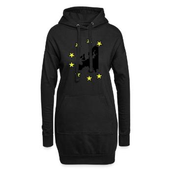 europa - Hoodie-Kleid - Schwarz - Vorne