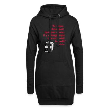 Politique - Sweat-shirt à capuche long Femme - noir - Devant