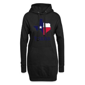 Texas (Texas) - Sweat-shirt à capuche long Femme - noir - Devant