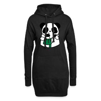Panda-Chemiewissenschaftler technischer Biologe - Hoodie-Kleid - Schwarz - Vorne
