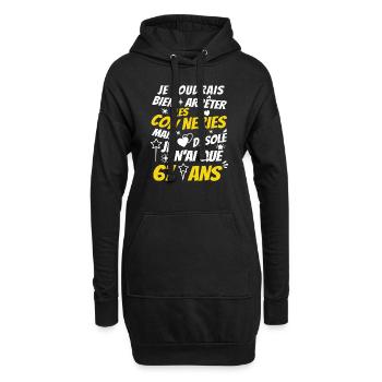 conneries 67 ans / cadeau anniversaire 67 ans - Sweat-shirt à capuche long Femme - noir - Devant