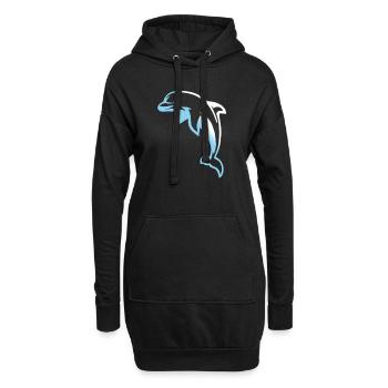 Delfin Show Delphin intelligenter Fisch Geschenk - Hoodie-Kleid - Schwarz - Vorne