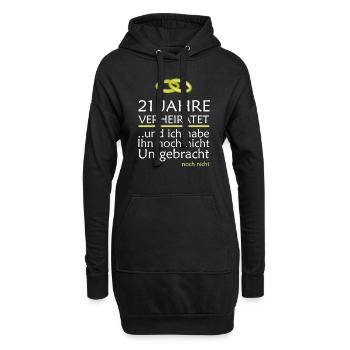 21 Jahre Verheiratet Opalhochzeit Geschenkidee - Hoodie-Kleid - Schwarz - Vorne