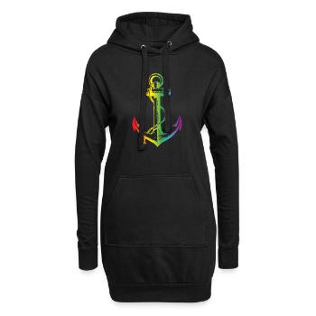 Rainbow Regenbogen Pride Homosexual Kleidung Mann - Hoodie-Kleid - Schwarz - Vorne