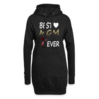 Muttertag feiern beste Mama bester Mutter Geschenk - Hoodie-Kleid - Schwarz - Vorne